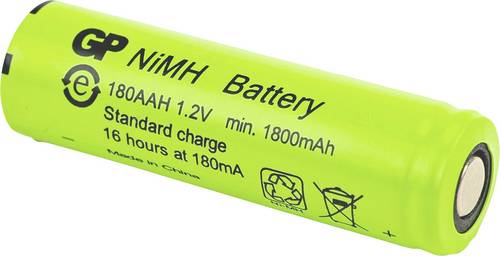 GP 180AAH Spezial-Akku Mignon (AA) Flat-Top NiMH 1.2V 1800 mAh 1St.