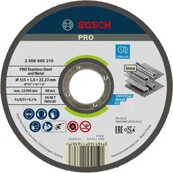 Bosch PRO Trennscheibe gerade Expert for Inox AS 46 T INOX BF - 2608600215