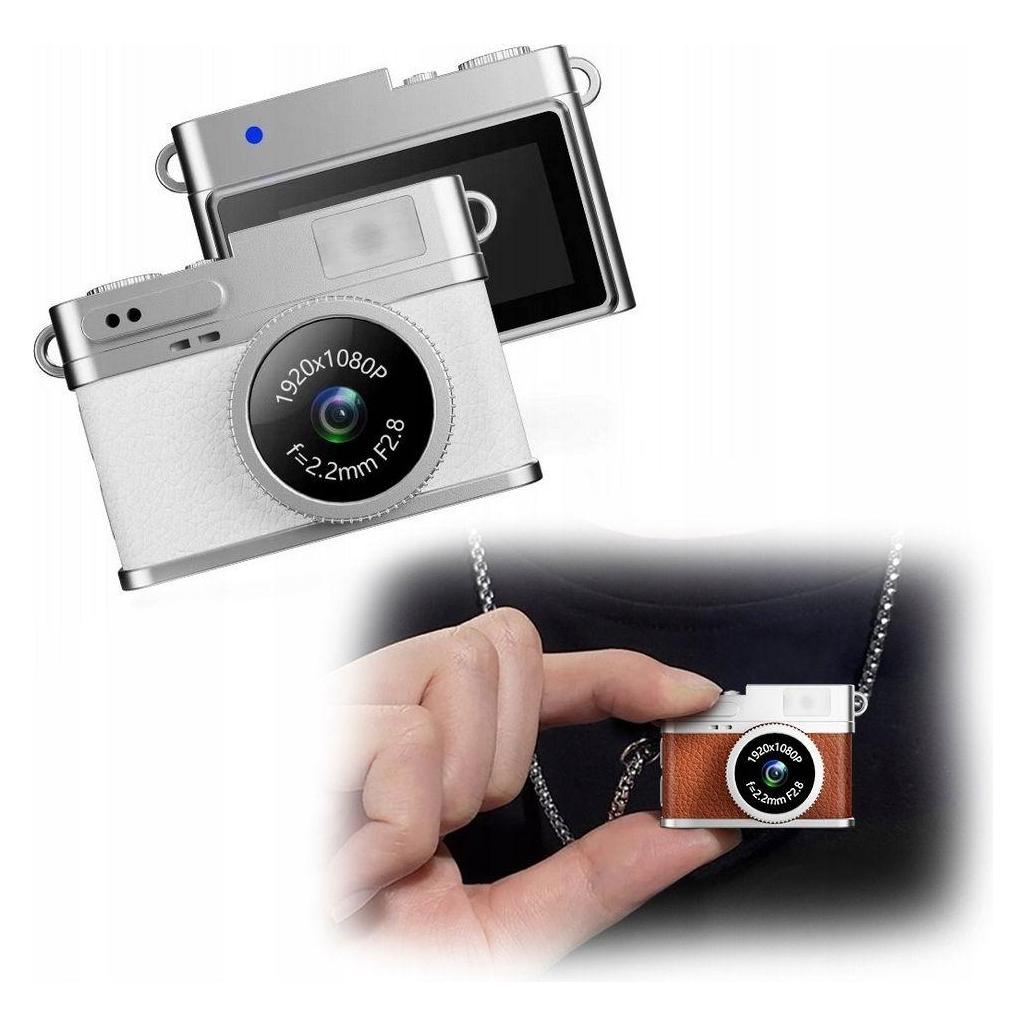Xrec Aparat cyfrowy Mini Aparat Cyfrowy X4 2mp 1080p Lcd 0,96 Wisiorek Breloczek Zawieszka/ X4 Biały (2 Mpx) (SB10995)