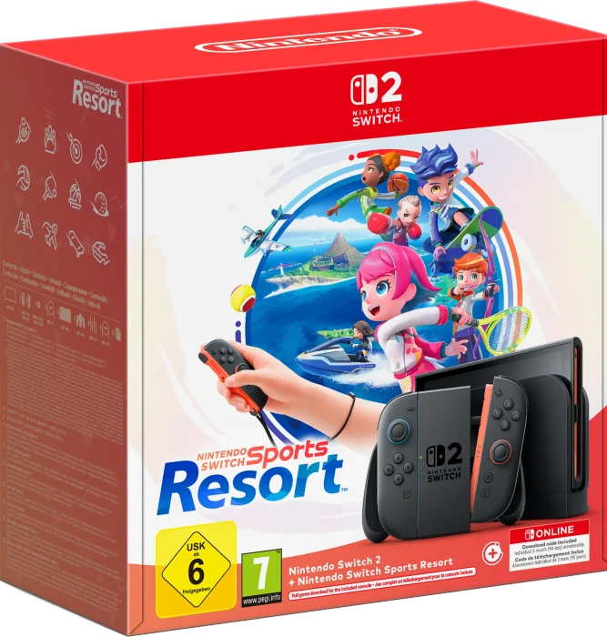 Nintendo Switch 2 + Switch Sports Resort + 3M Nintendo Switch Online