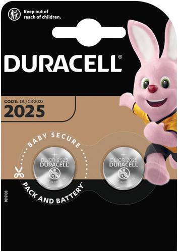 Duracell Knopfzelle CR2025 3V 2 St. 165 mAh Lithium Elektro 2025