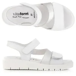 VITAFORM Damen-Sandalette Nappaleder Klettverschlüsse Sohle Lana