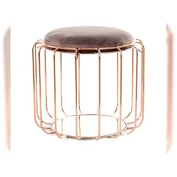 Kayoom Beistelltisch / Pouf Comfortable 110 Dunkelviolett / Ros?