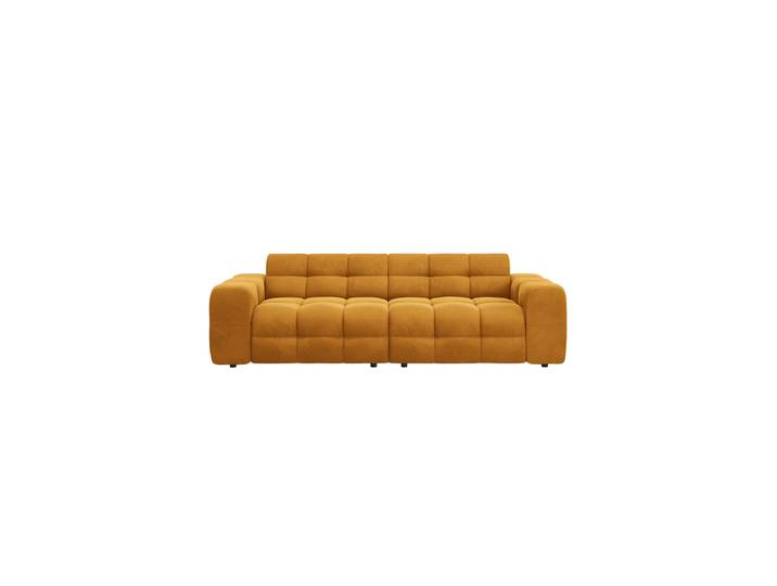4-Sitzer Design Sofa „Kendal“ Samt Mustard Chosen by Bloomingloft