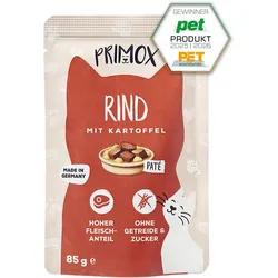 Primox Katzennassfutter Rind 85g Pouch 12x85 g