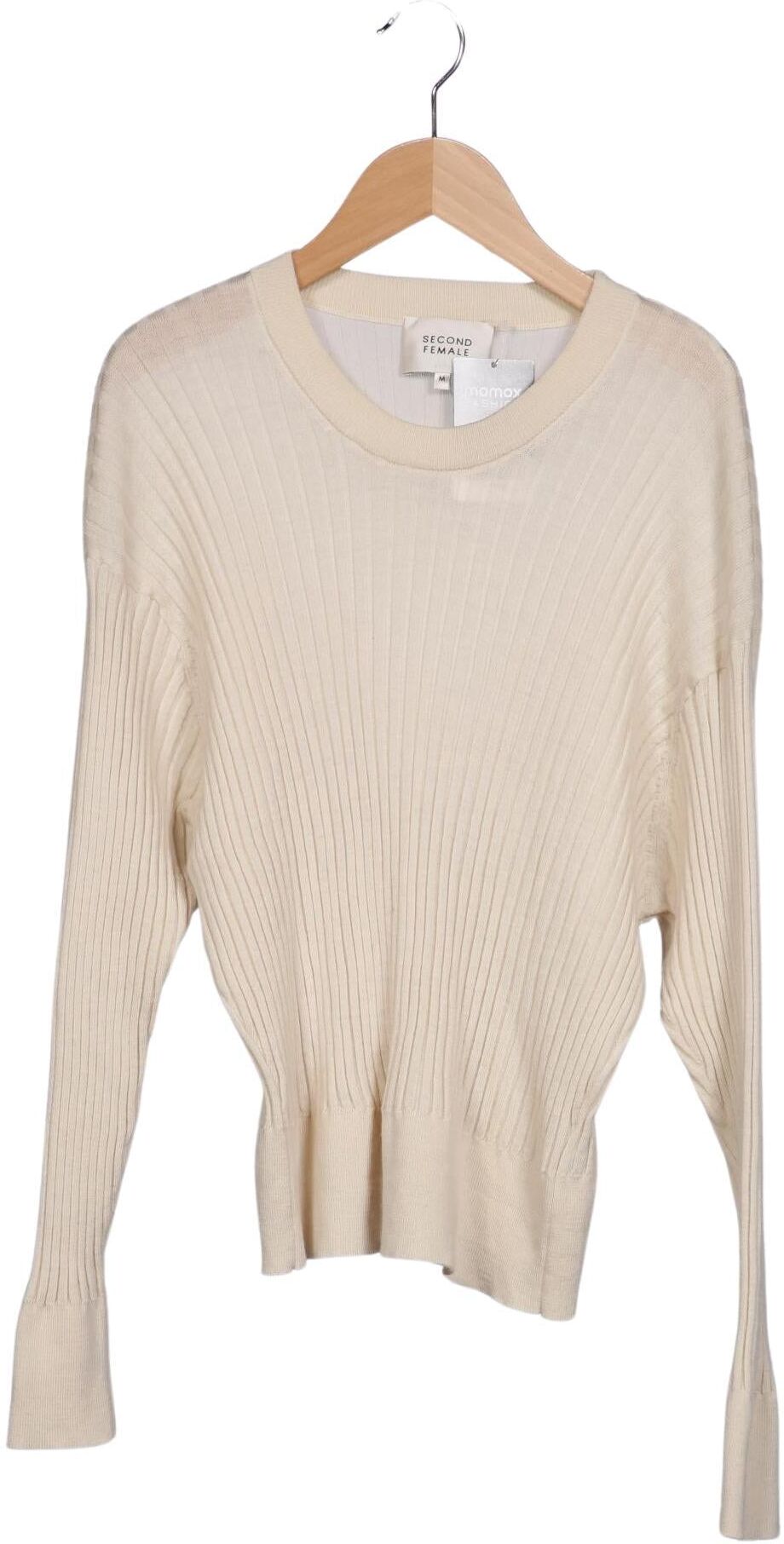 Second Female Damen Pullover, Cremeweiß, Gr. EU 38, Wolle - Second Hand