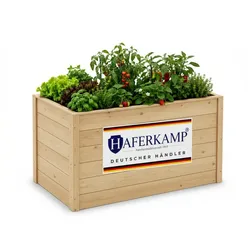 Proregal HAFERKAMP Hochbeet HARZ aus Holz mit Schutzfolie HxBxT 150x76x79 cm Außenbereich Natur Holz Hochbeet zum Bepflanzen von Gemüse & Kräuter