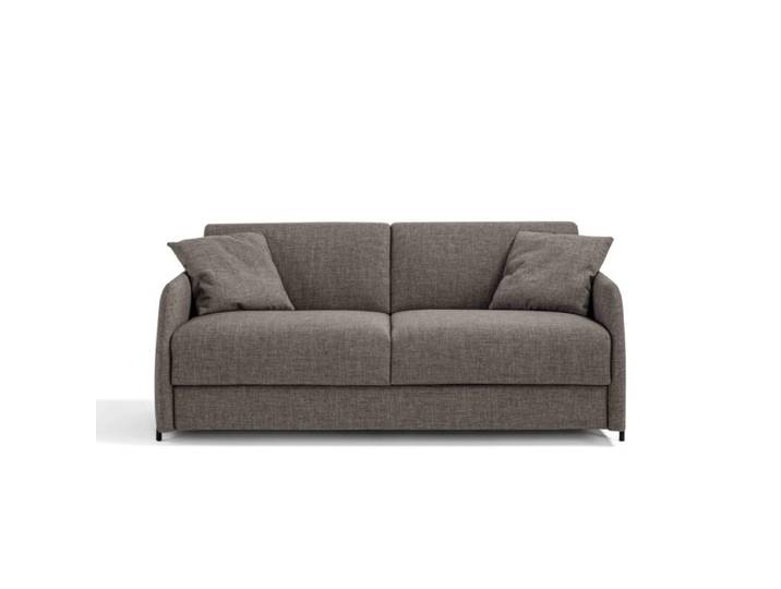 Dixx Divani Modern Schlafsofa mit abnehmbarem Bezug - bei 30°C waschbar - Gemini 027 dunkelbraun Komfortabel und praktisch, ideal für Gäste, mit Matratze, alle Bezüge abnehmbar, in zeitlosem Design Schlaffunktion Zeitlos