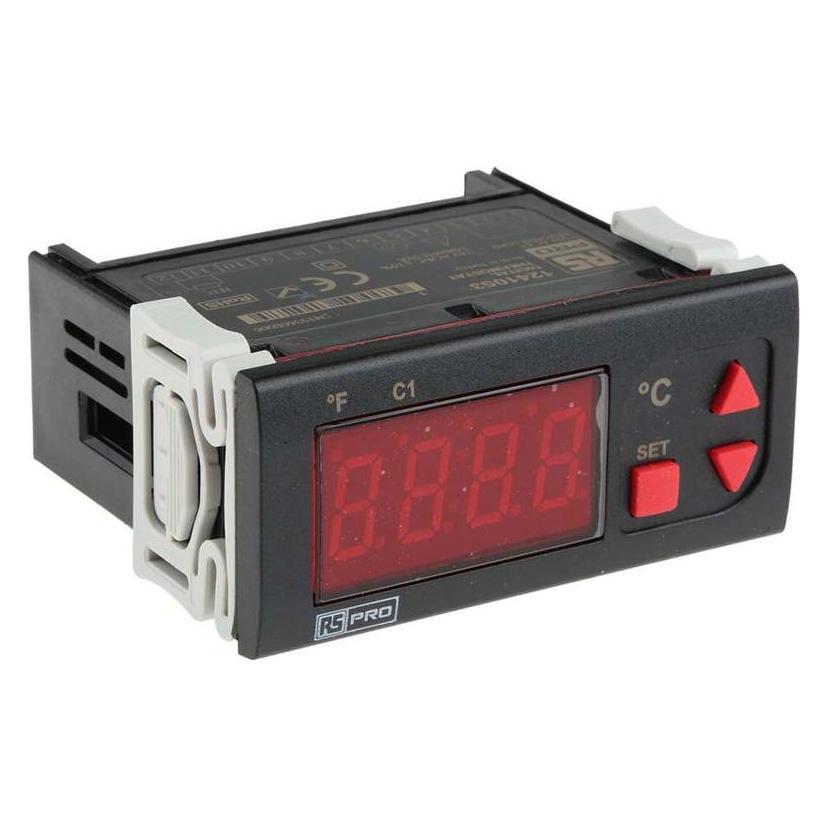 RS PRO On/Off Temp Controller, 35x77, 24V ac/dc (1241053)