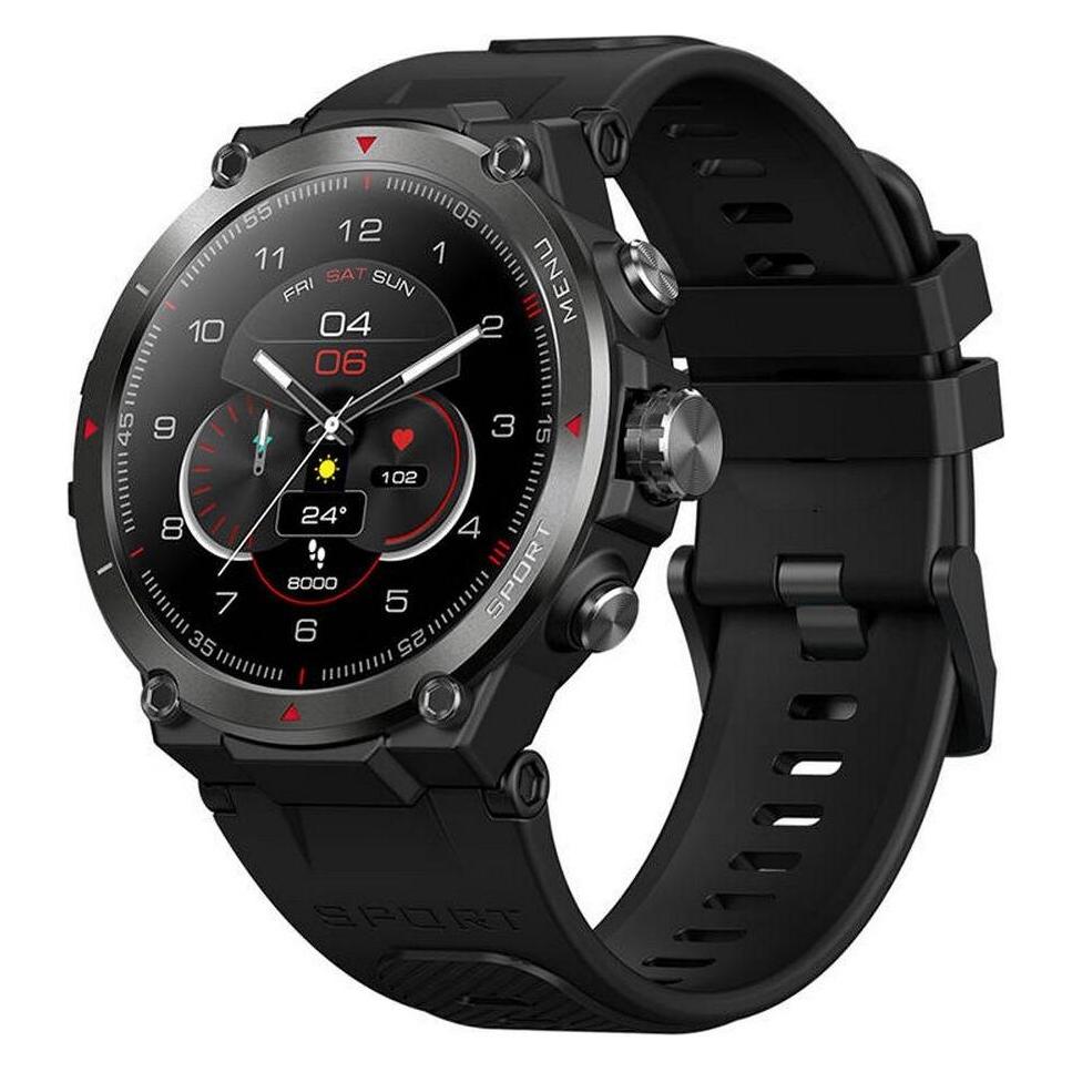 Stratos Smartwatch Zeblaze 2 - czarny (Schwarz, ohne SIM) (Stratos 2 Black)