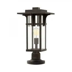 Elstead Lighting Manhattan Sockelleuchte 49cm 1-flammig Bronze IP44 E27