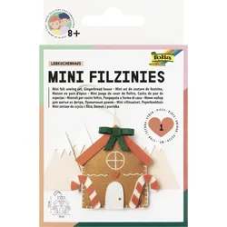 folia Nähset Mini Filzinies LEBKUCHENHAUS braun