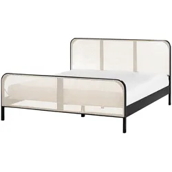 BETT mit Lattenrost 180/200 cm Hellbraun Gonfaron