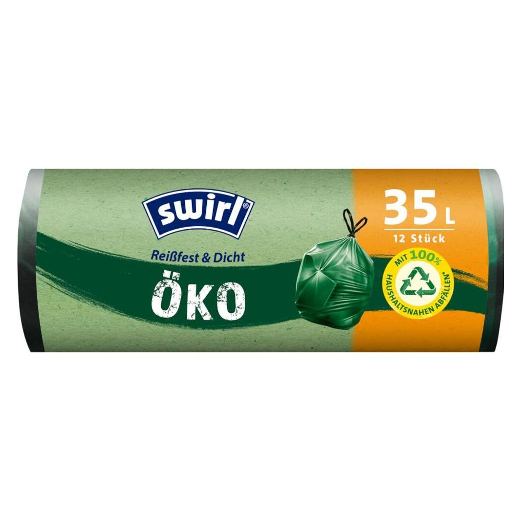 Swirl Müllbeutel Öko Zugband 35l 8er (12x, 35 l) (2696) Mindestbestellmenge: 8 Stück