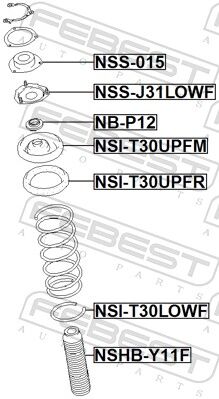 Febest Federteller Nsi-T30upfm Vorderachse Für Nissan