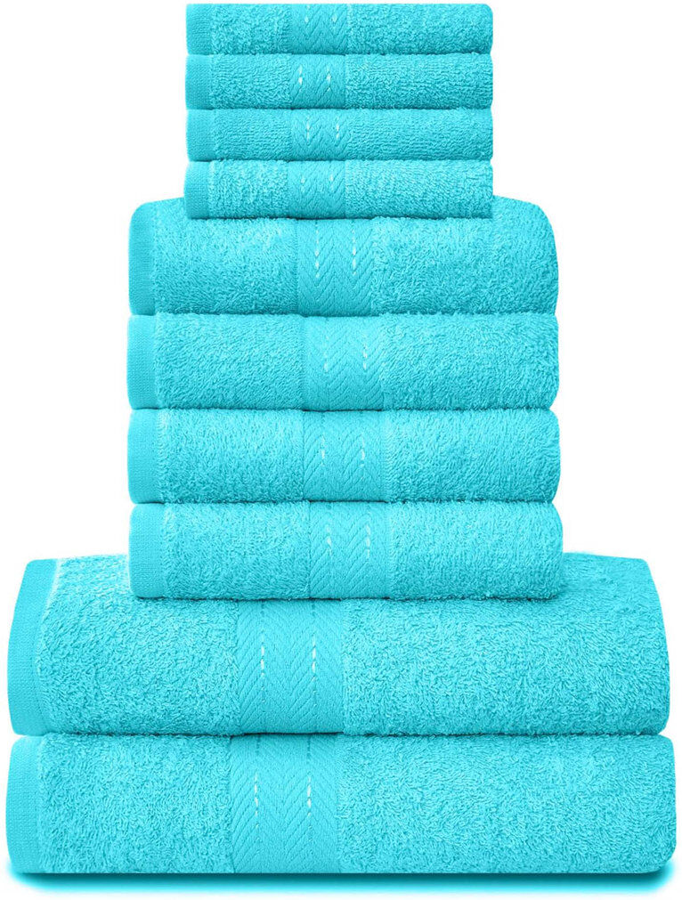 GC GAVENO CAVAILIA Toronto Multi-Size Set Aqua Bath Towel;Washcloth;Hand Towel