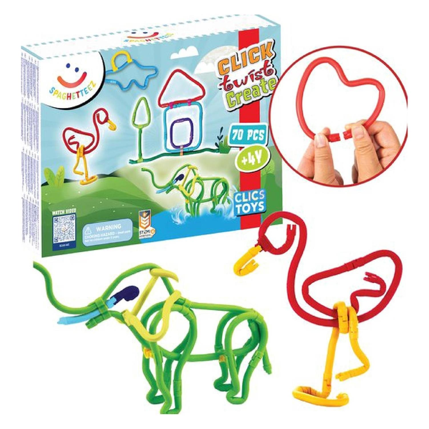 Clics Spaghetteez 3D Art Flexible Building Sticks (101001)