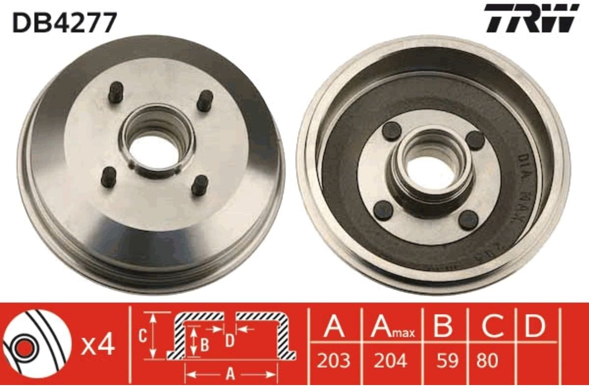 Bremstrommel TRW DB4277