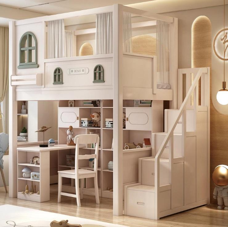 Hochbett Etagenbett mit Schreibtisch Doppelstockbett Bett Kinderzimmer