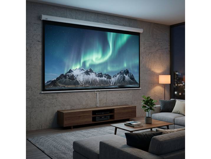 HOMCOM Écran Projection 100'' 16:9 4K HD Mural ou Plafond