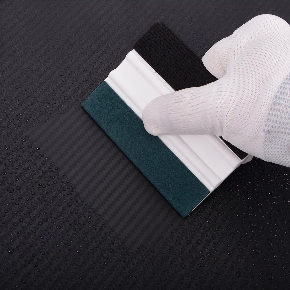 Rakel Set Grijs - Dubbelzijdige Vilt Folie Applicator - 10 x 7,5 cm