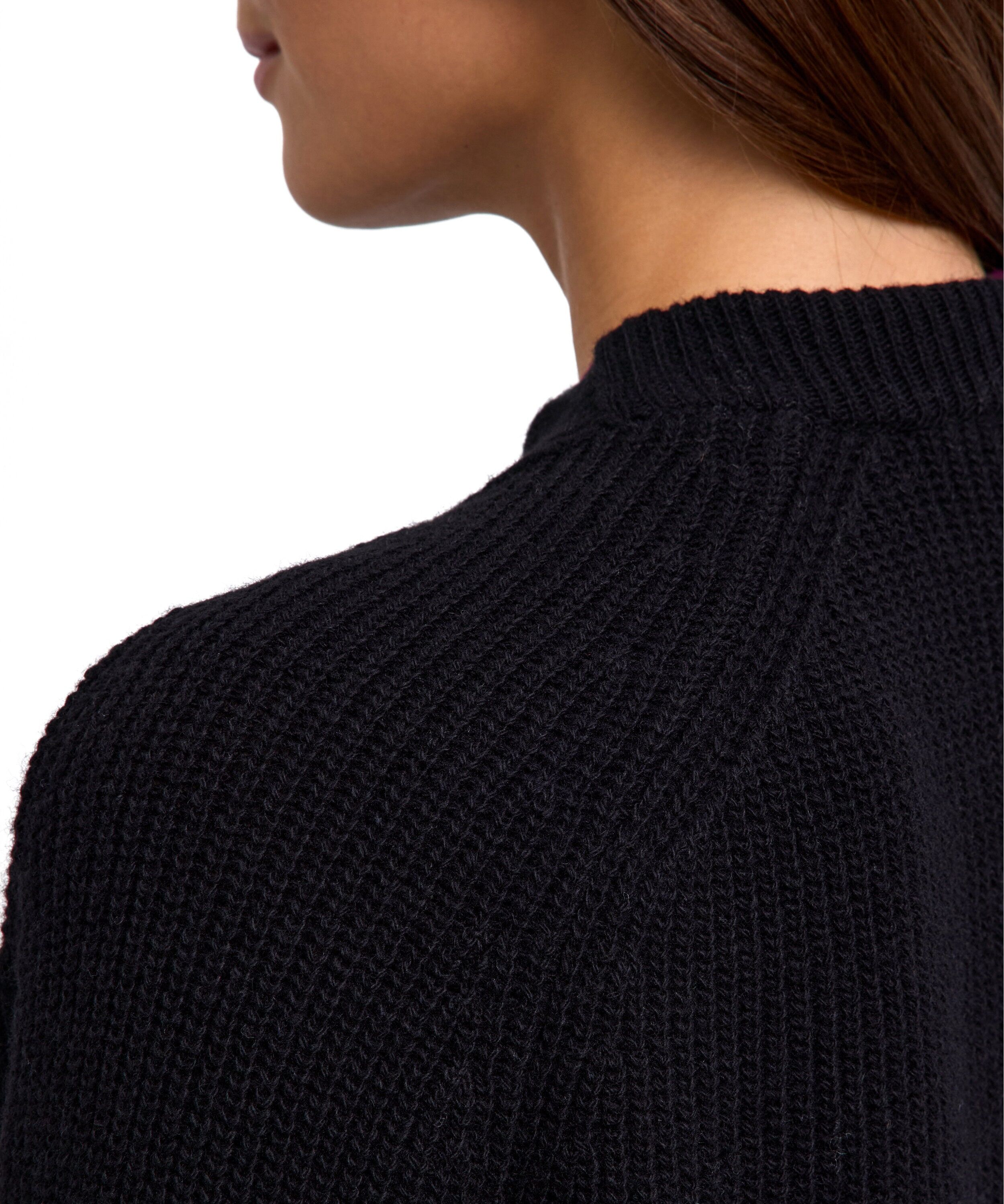 Cardigan FALKE "FALKE Cardigan", Damen, Gr. M, schwarz (schwarz (3000)), Strickjacken Cardigan