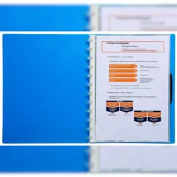 Exacompta 56270E 5x Packung mit 20 Ersatzhüllen für Sichtmappe Exaring aus PP, DIN A4 - Kristall transparent