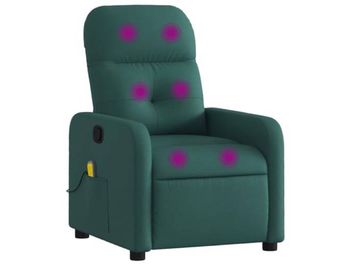 vidaXL Massagesessel Dunkelgrün Stoff