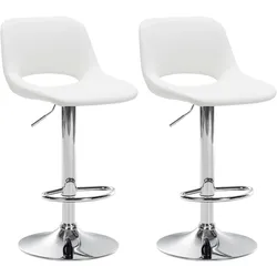 2er Set Barhocker Camden Kunstleder chrom