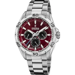 Festina Quarz Herren Multifunktion collection F20623/9 - rot,Edelstahl - 44.7mm