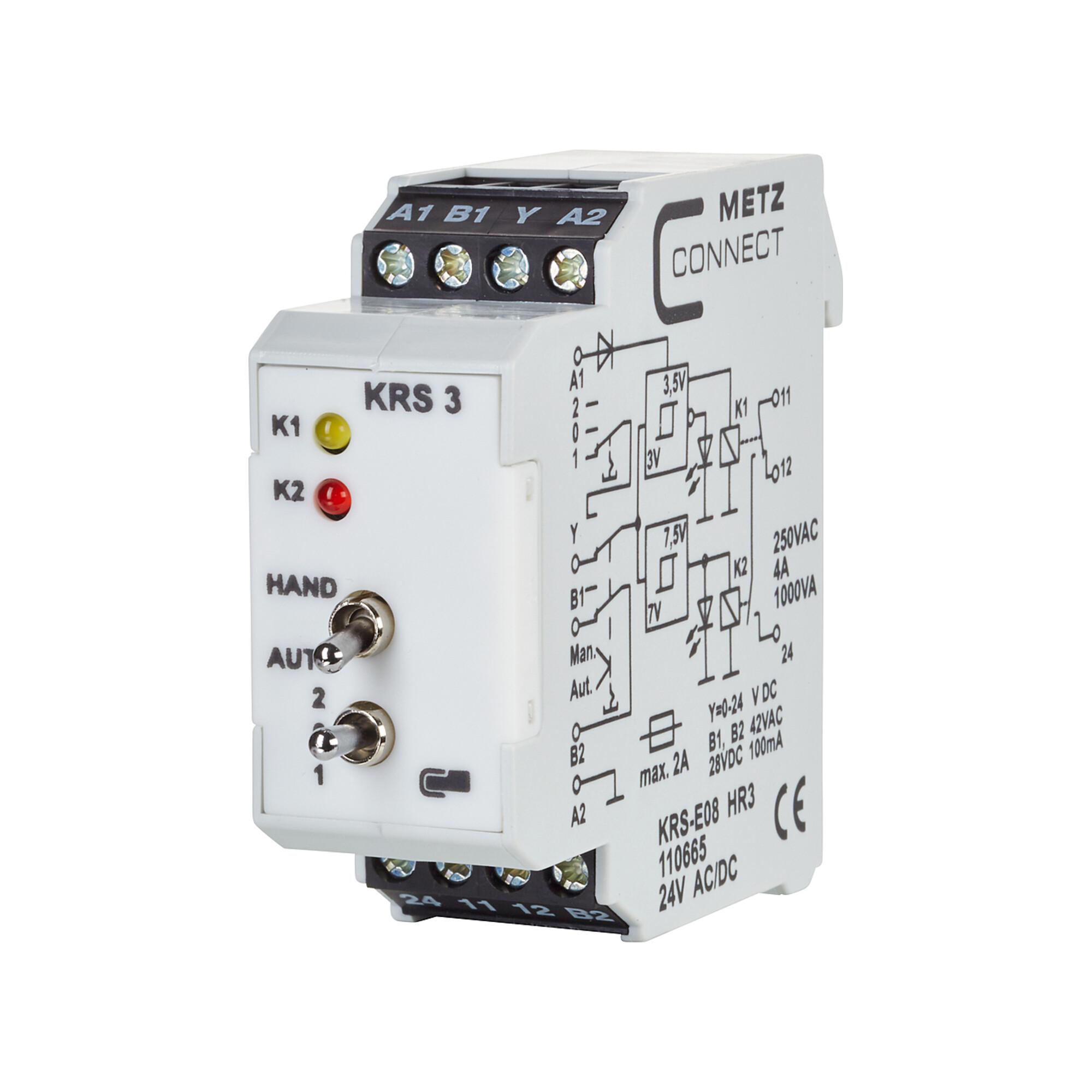 BTR NETCOM Schnittstellenmodul 1W KRS-E08 HR3 24ACDC ; Metz Connect (110665)