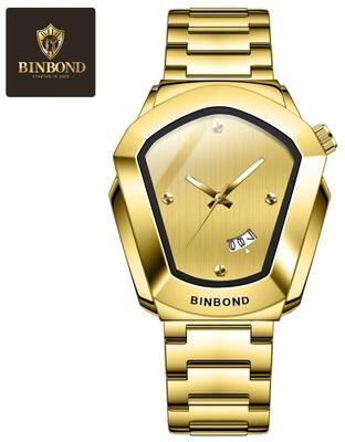 Uplift Essentials Motorcycle Concept Business Watch Large Fashion Quartz Timepiece gold