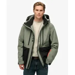 Superdry für Herren. MS110191A Ultimate Freestyle Ski Jacke grün (S), Lässig, Draußen, Recyceltes Polyester