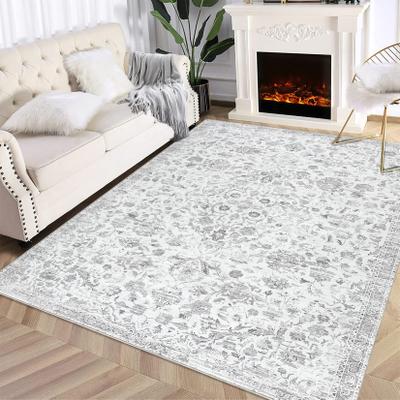 Garvee Retro Floral Indoor Washable Area Rug