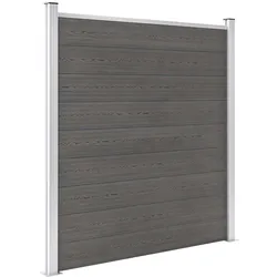 vidaXL Gartenzaun WPC 180×186 cm Grau