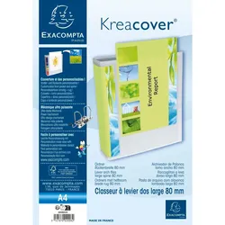 Exacompta Präsentationsringbuch Kreacover A4 80mm weiß