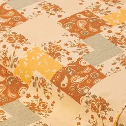 Baumwollstoff Patchwork-Rosen "Mona", gelb-color