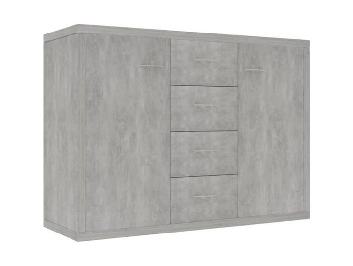 Buffet bas - AYNEFY - Gris béton - Contemporain - Design - 88x30x75 cm