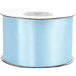 Creativery 50mm Satinband 25m Schleifenband Geschenkband Deko Breites Stoffband Hellblau