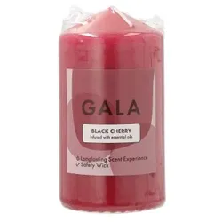 6 `GALA` Duft-Stumpenkerze Ø 58 mm · 110 mm bordeaux - Black Cherry