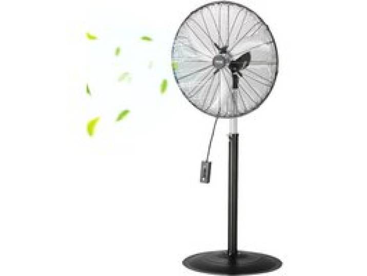 VEVOR Industrieller Standventilator, 670 mm, 85-Grad-Oszillationsventilator, höhenverstellbarer Ventilator mit 3 einstellbaren Geschwindigkeiten, Windmaschine für Fabrik, Werkstatt, Lager, Schwarz
