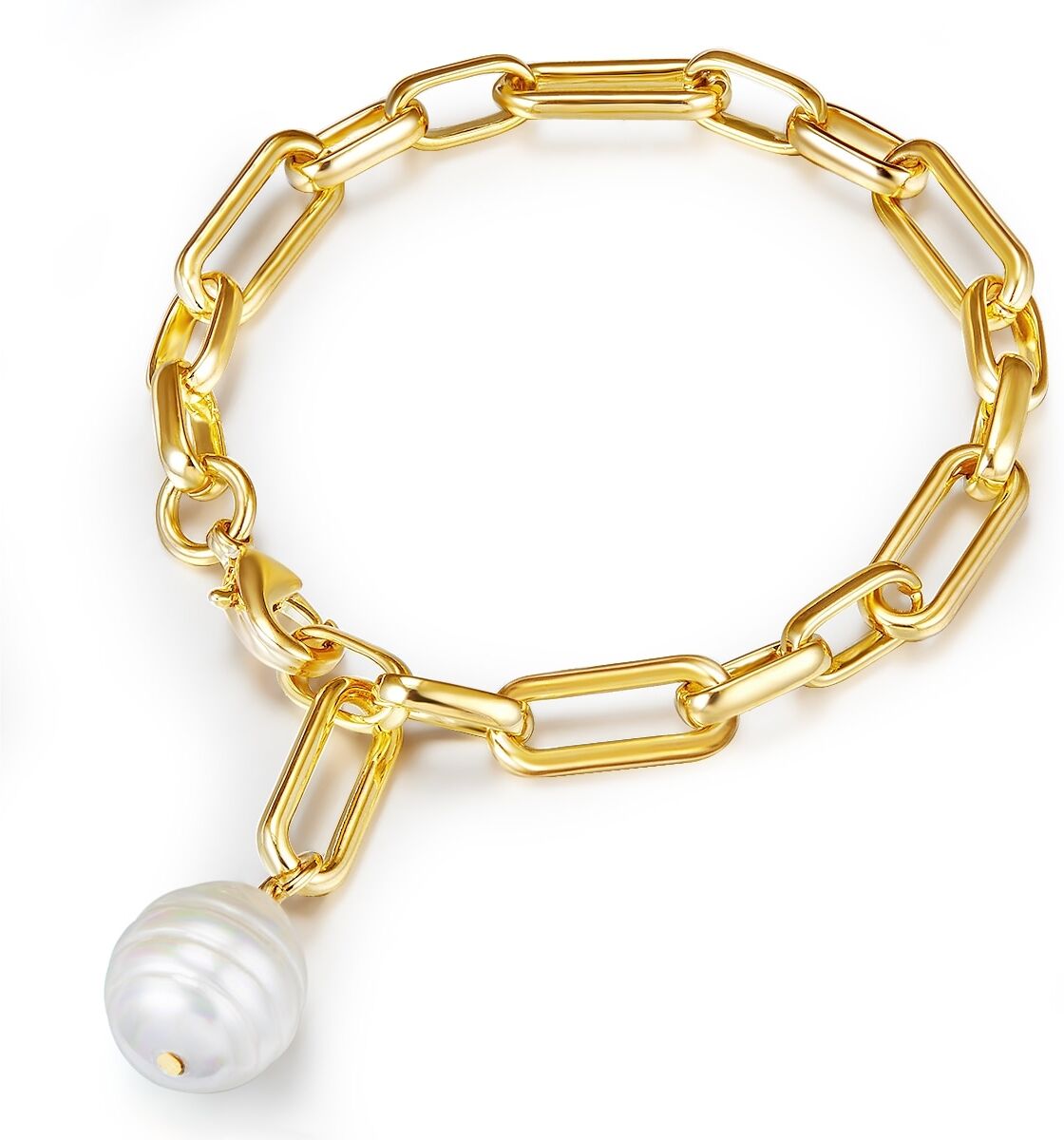 Gliederarmband LULU & JANE "AV125", gold (gelbgold), Armbänder, Damen, Gliederarmband