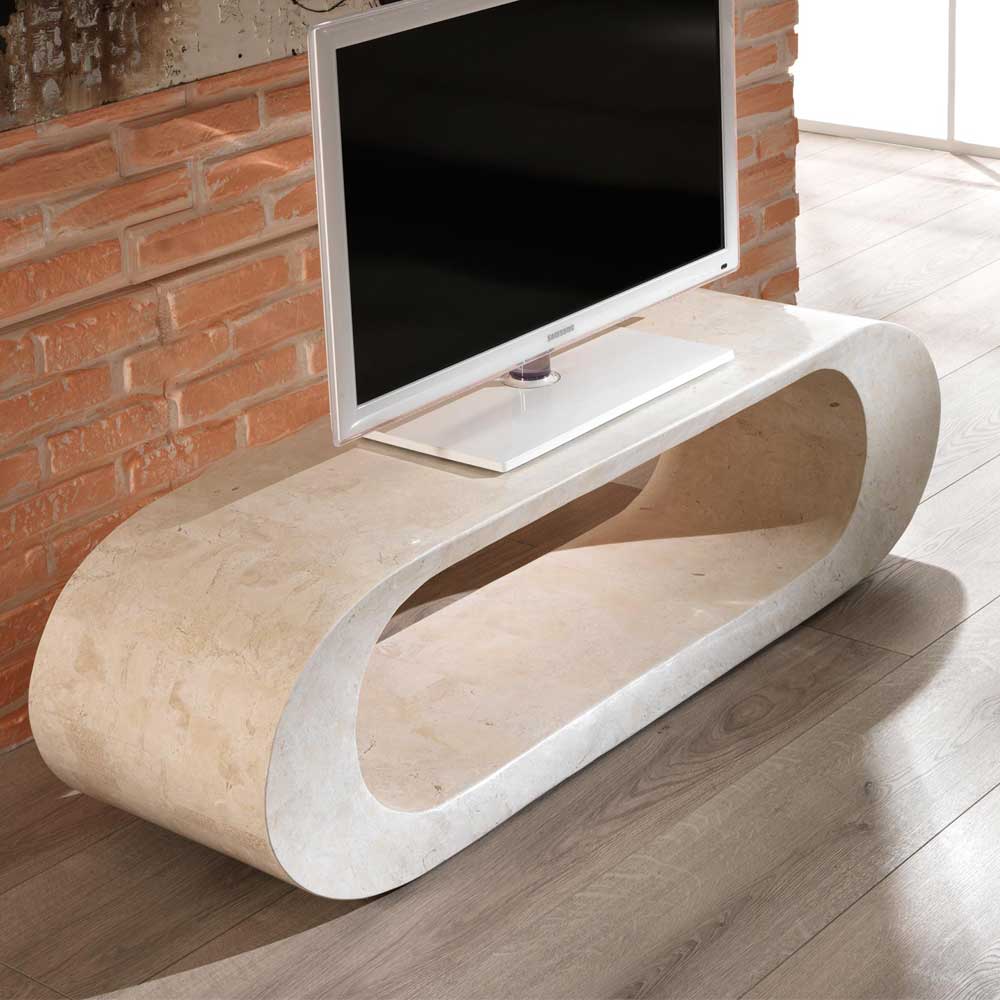 Pharao24.de TV Lowboard aus Stein Oval
