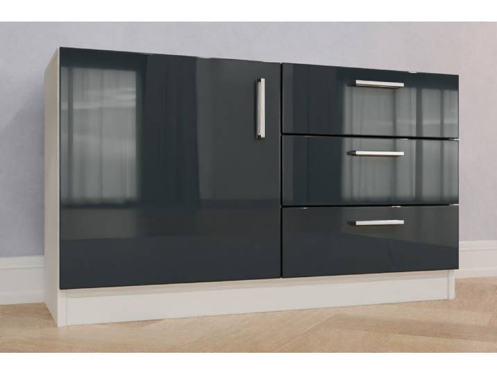 TV-Möbel nach Maß - RAL 5008 Graublau - 60x103x36cm - Individuell konfigurieren