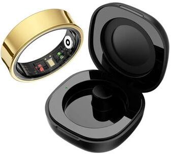 Uplift Essentials Smart Health Ring With Charging Case And Waterproof Design For IOS And Android 12 gold