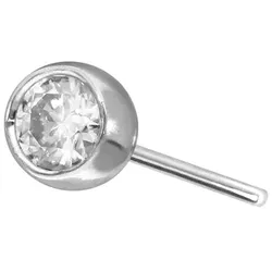 14 Karat Gold Kugel mit Titan Push Pin MOISSANIT