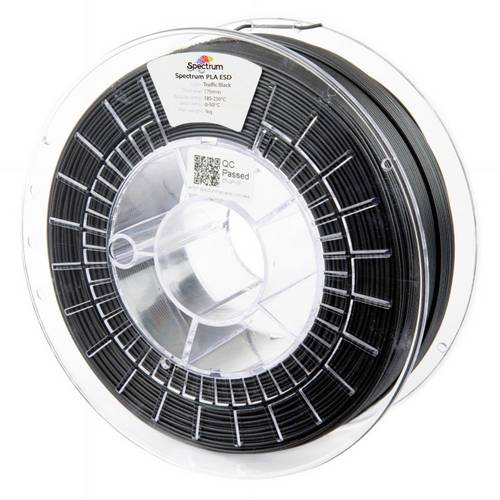 Spectrum Filaments 81658 Filament ESD PLA ESD-sicher, Highspeed Filament 1.75mm 1000g Traffic Black, Schwarz 1St.