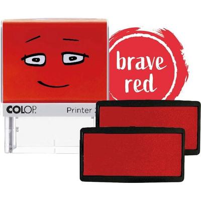 COLOP NIO Ersatz-Stempelkissen, Packung mit 2 Stempelkissen, brave red