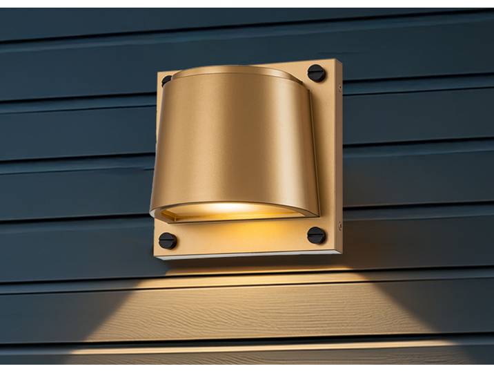 Elstead Scout Außenwandleuchte GU10 LED Heritage Messing lackiert IP44 Anti-Meerwasser