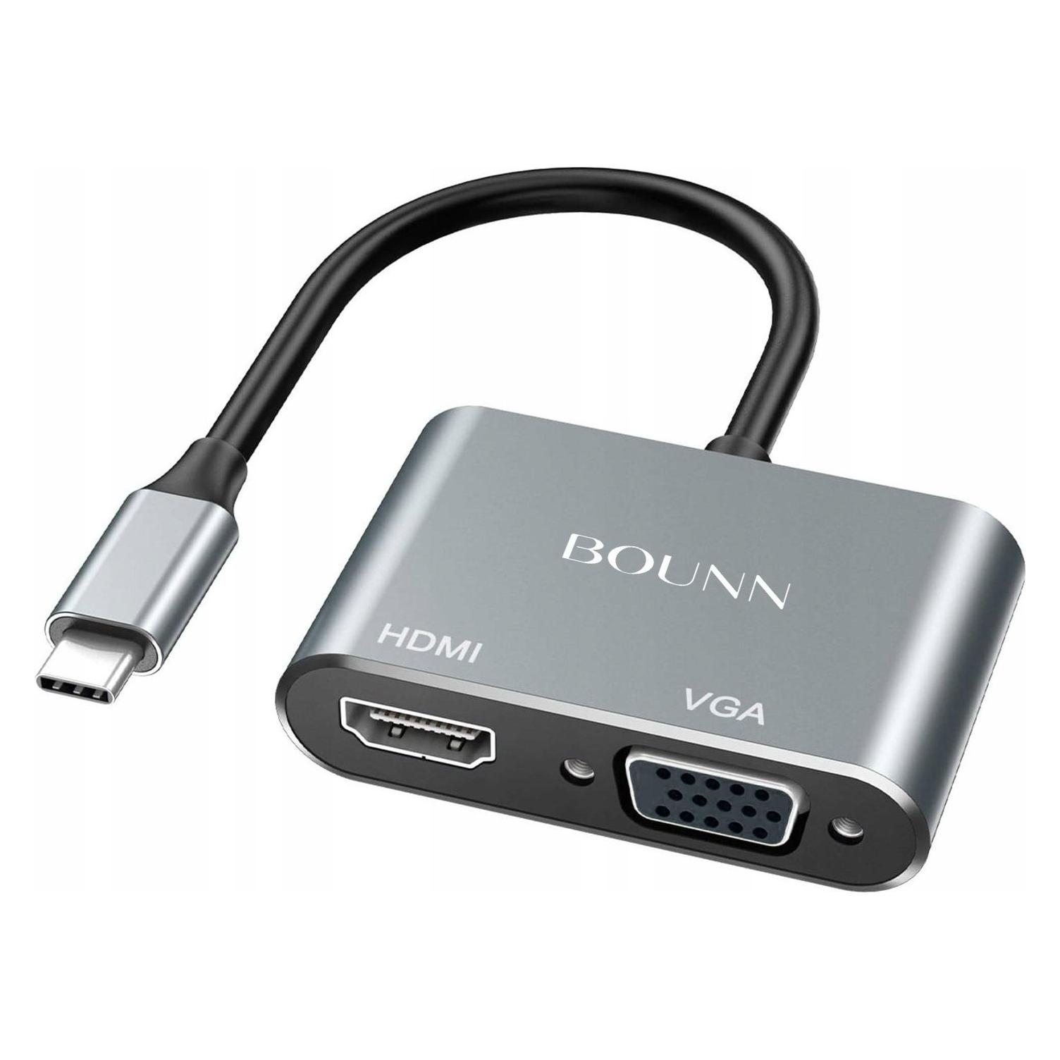 Bounn Stacja/replikator Adapter TYPE C/HDMI 4k 30hz+VGA (HDMI, VGA) (52244318)